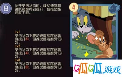 《猫和老鼠》B级知识卡应激反应技能属性一览