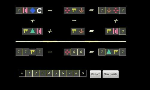 数字-符号拼图游戏截图