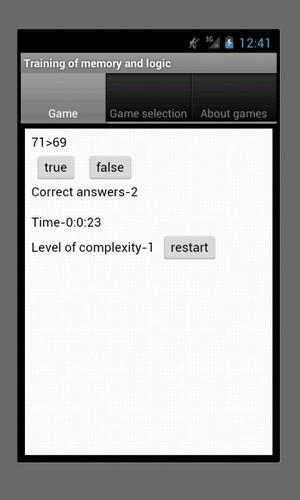存儲器和邏輯訓練。游戏截图