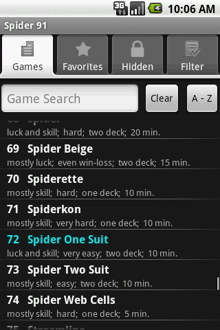 91&#32;Spider&#32;Solitaire&#32;Games