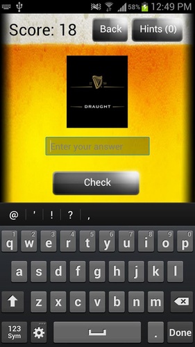 啤酒商标测验游戏截图