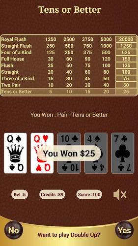 Tens&#32;or&#32;Better&#32;Poker