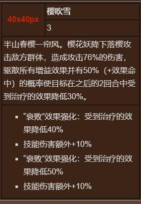 樱花妖施放樱吹雪有什么效果