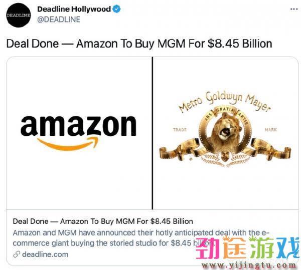 Amazon成功收购米高梅电影公司