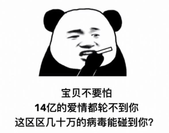 宝贝不要怕14亿的爱情都轮不到你这区区几十万的病毒能碰到你表情包图片大全下载图片1