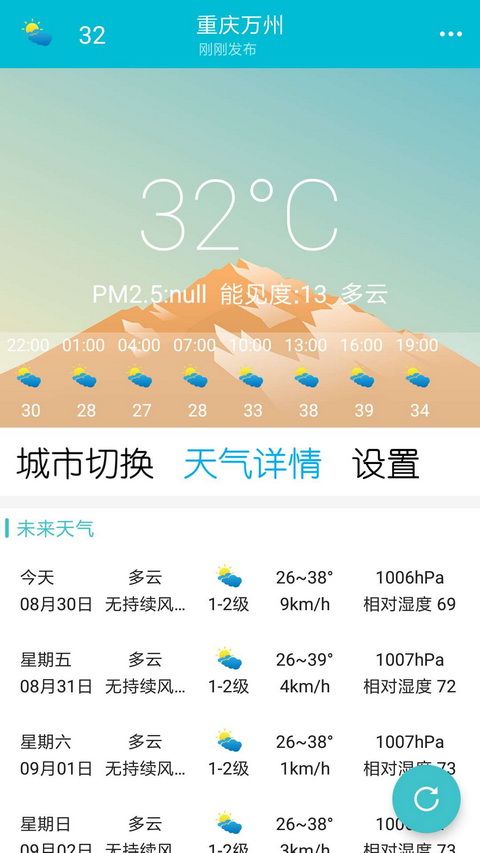 小虎天气APP截图