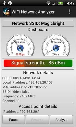 WiFi AnalyzerAPP截图